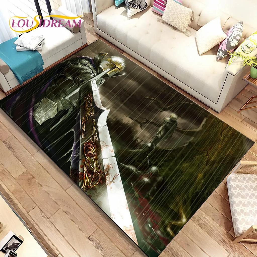 Dywan z motywem gier Cavalier Knight Templar Crusaders, dywanik do salonu, sypialni, sofy, wycieraczka, dekoracja, antypoślizgowa mata podłogowa