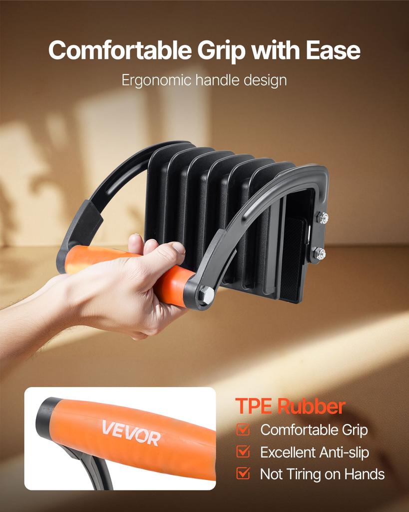 VEVOR Plywood Carrier, 90.7 Kg Single Lamp Capacity, Adjustable Drywall Carrying Tool for 0-25.4 Mm Thickness Boards