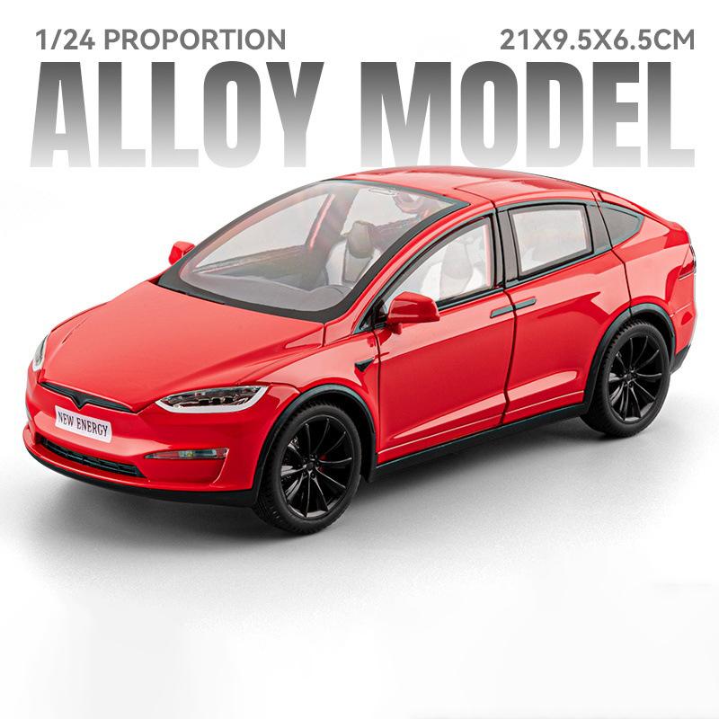 

НОВИЙ 1/24 2025 Tesla Model X Литийовий Модель Автомобіля Литі Металеві Автомобілі Модель Транспортних Засобів Імітація Звук та Світло Колекція Дитяча Іграшка Подарунок червоний