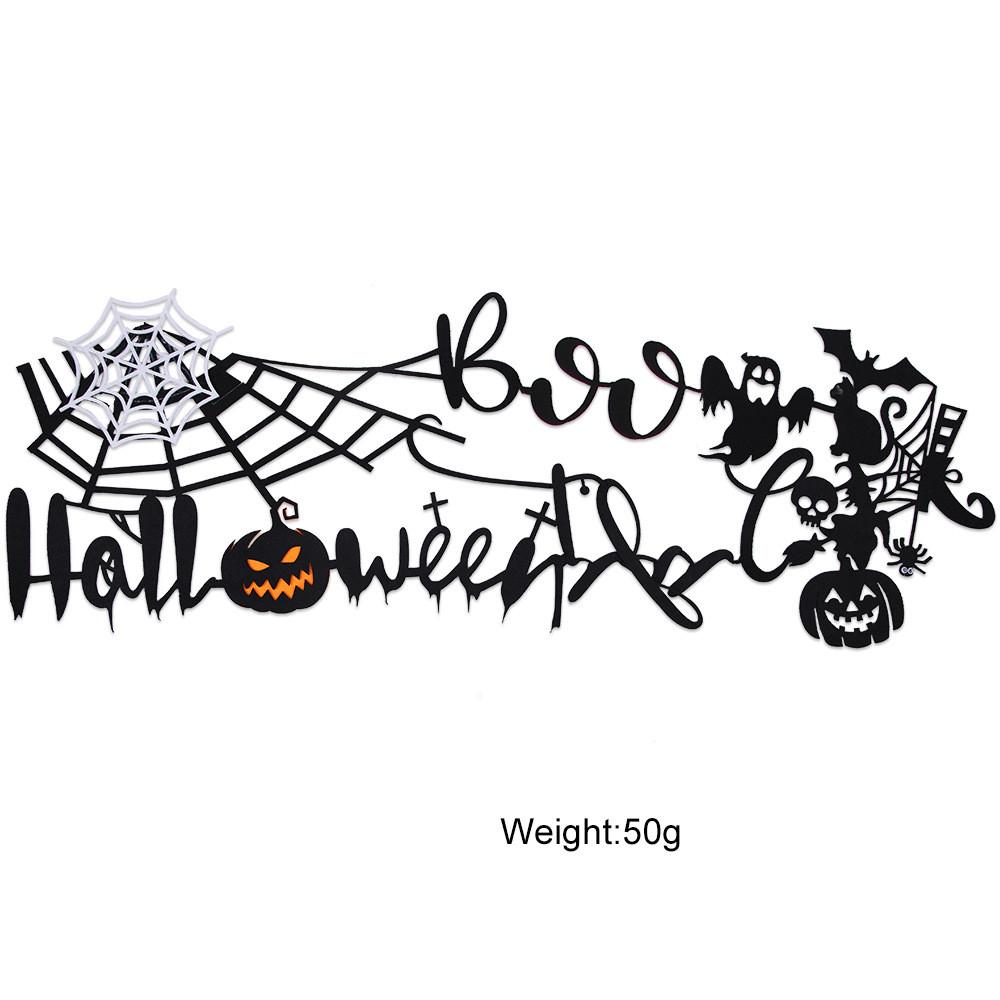 

Стильный набор баннеров для празднования Хэллоуина с очаровательными рисунками тыквы и кошки. Мероприятия Для Spider Web Flag