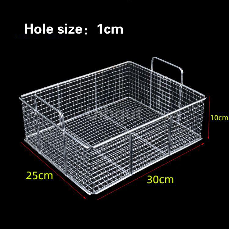 French Fries Frying Basket Net Food Basket Stainless Steel Fry Frame Square Oil Filter Frying Basket Frying Screen Strainer