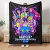 Kpop Demon Hunters Blanket Soft Throw Blanket For Home Bedroom Bed Sofa Travel Office Solid Christmas Blanket