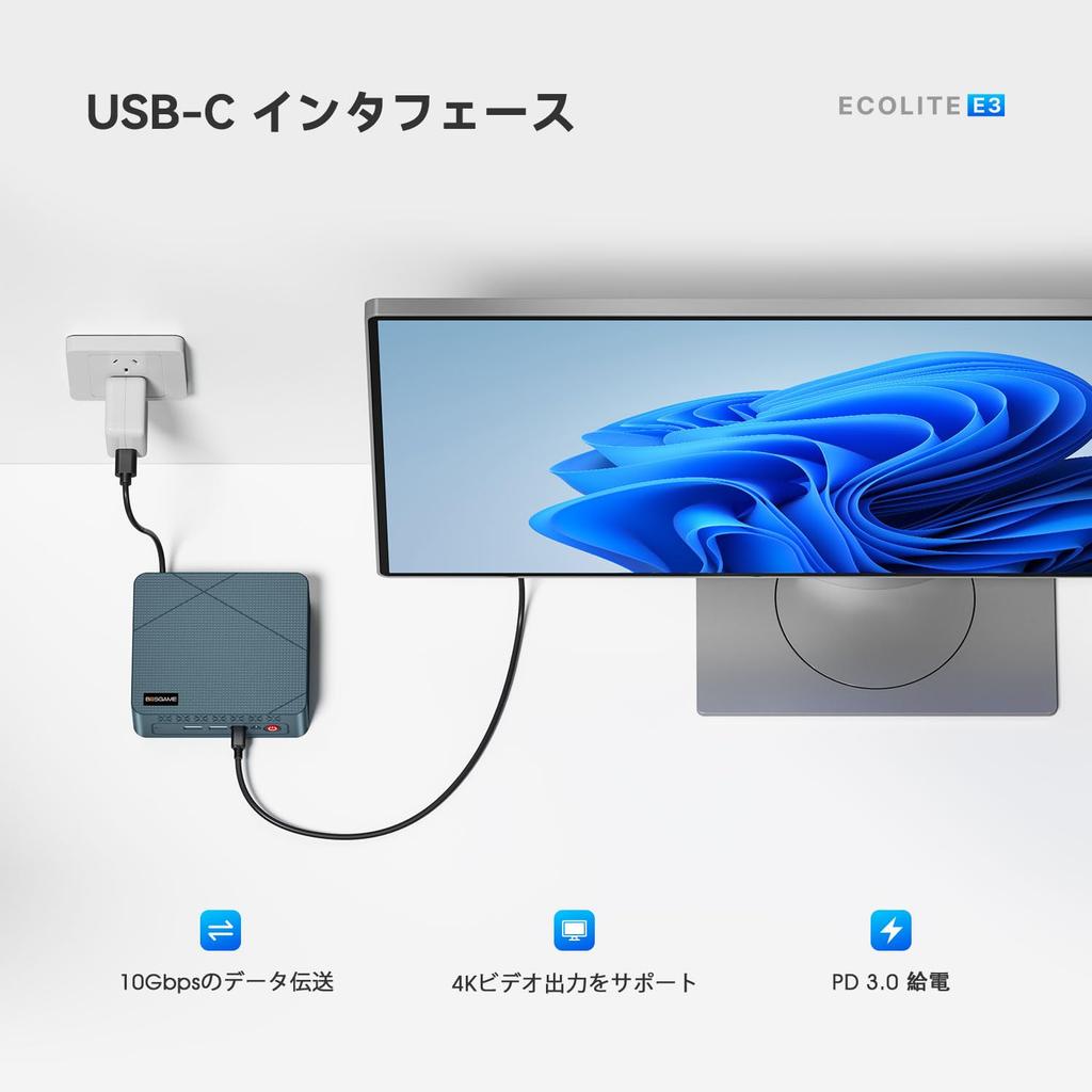 BOSGAME E3 Mini PC Latest Twin Series up to MiniPC with 16GB 512GB NVMe USB Windows 11 and Triple 4K 60Hz Display N150, Intel's Lake-N (4C/4T, 3.6GHz)