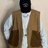 V-Ne Svel Workwear Vest Multi-pocket Sleeveless Jacket Trendy Vest  Women