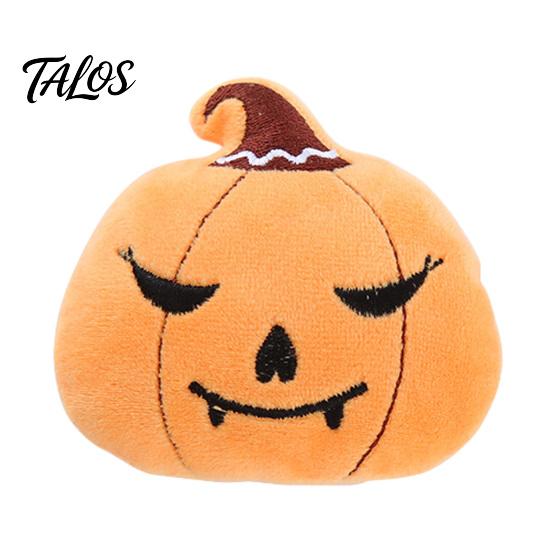 Plush Cat Toys Durable Halloween Pumpkin Catnip Toy for Cats, Bat Ghost Spider Kicker with Long Lasting Bell, Chewing Play Kittens, Stress Relief