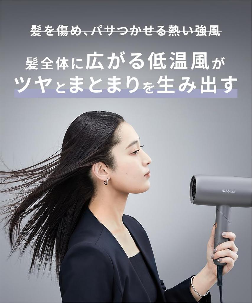 SALONIA Smooth Shine Hair Gray Dryer,