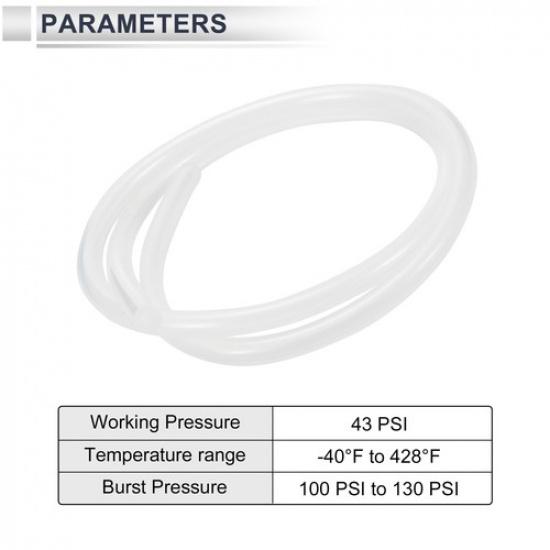 5FT 3/16" 5mm ID 2.5mm Thickness Silicone Vacuum Hose for Air and Water Clear