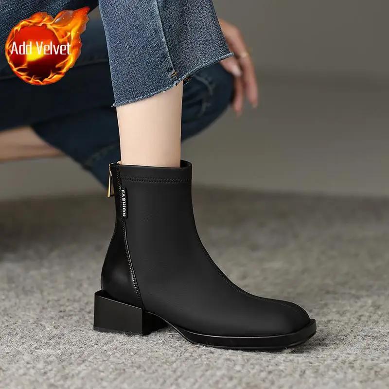 

Женские короткие туфли эластичные осень-зима 2024 женские ботильоны Y2k трендовая обувь весенние ботильоны распродажа высокое качество 40