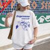Espresso Yourself Coffee Graphic Shirt Retro 70s Typography Funny Coffee Pun Print Barista Aesthetic Casual Tee Unisex Unisex Tops