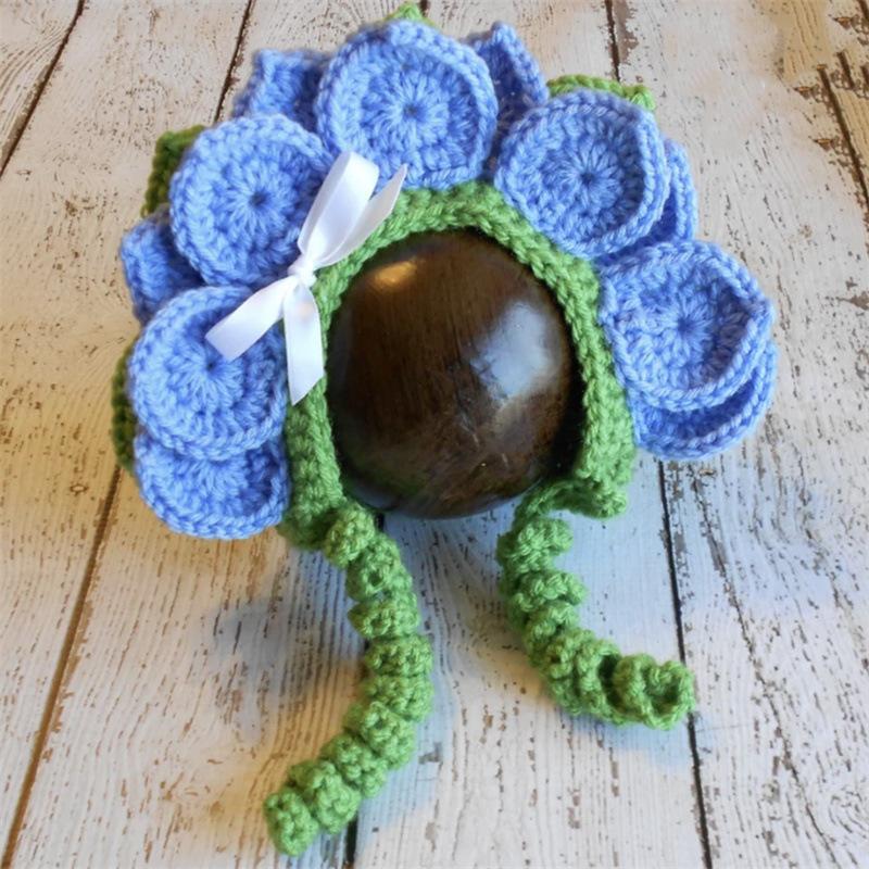 Neue handgehäkelte Horn-Pullovermütze, modische und personalisierte Sturmhaube für Erwachsene