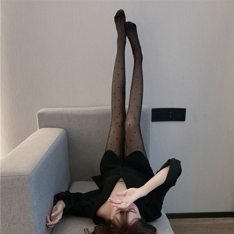 

jk Japanese-style heart-patterned white stockings, pure and alluring, anti-snag stockings for women lolita Summer Thin Bowknot Print Pantyhose Average Size