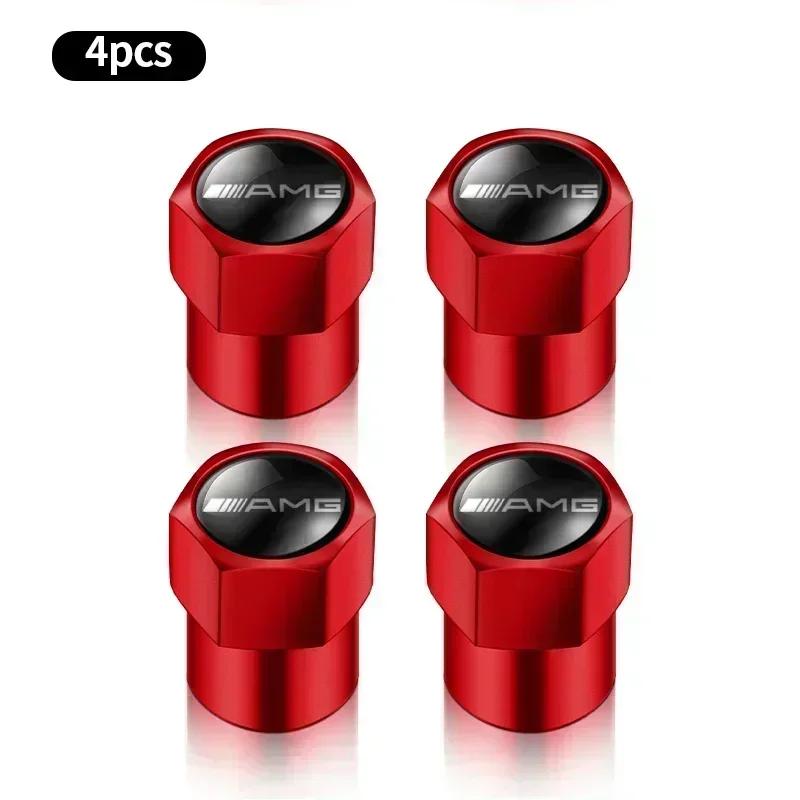 CDR4 4PCS Car Badge Wheel Tires Valve Caps Metal Tyre Dust Covers For Mercedes Benz Amg W204 W213 W205 W211 W212 W176 W205 W203