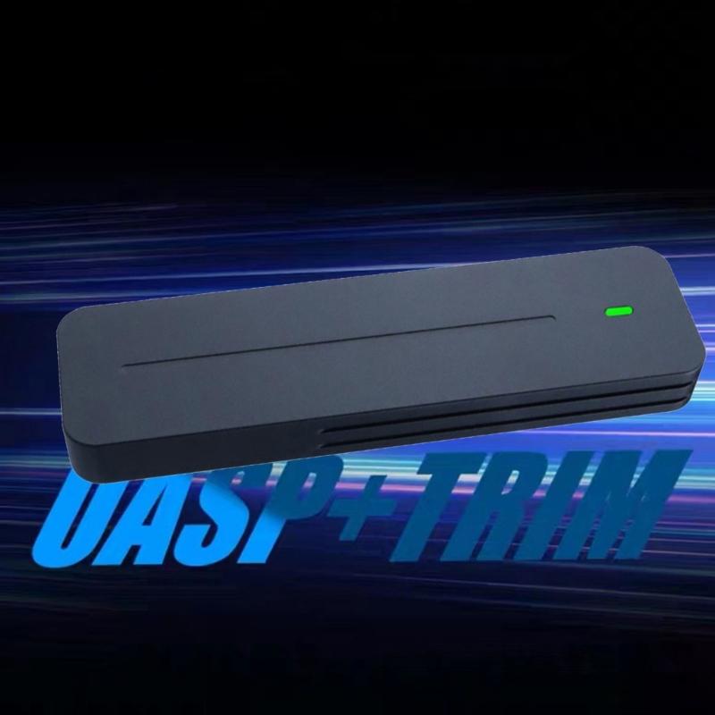 Solid Disk Case M.2 Solid Disk Enclosure Supports 10Gbps Fast Speed Data Transfer Aluminum Heat Dissipation Power Failure Protect