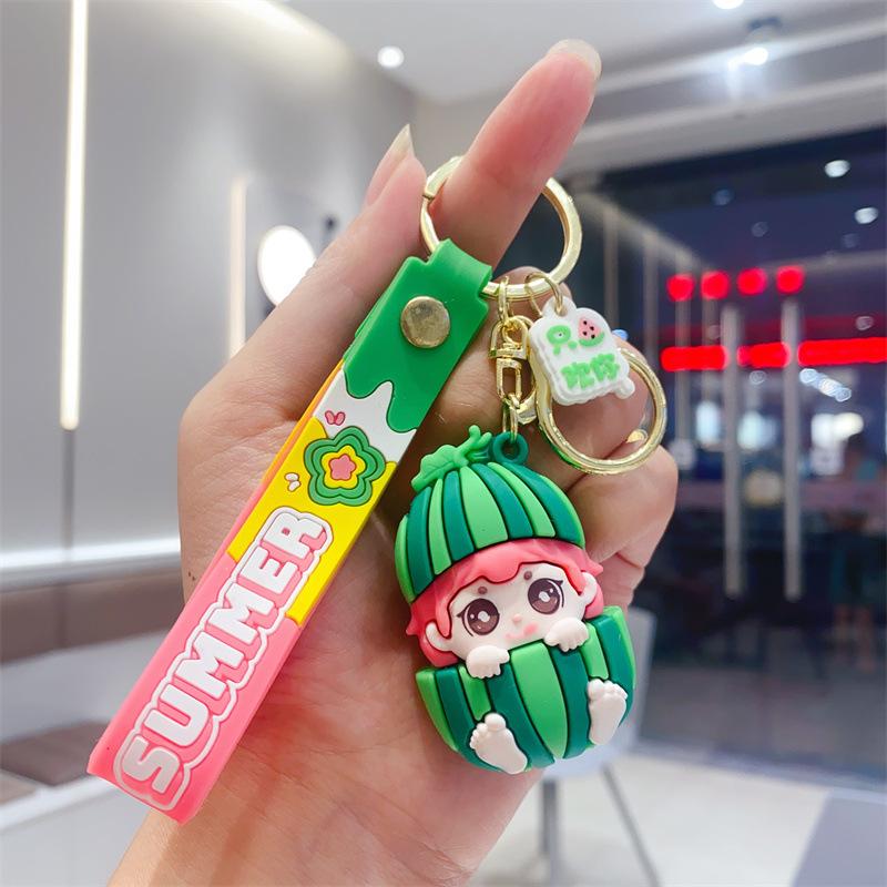 New Fruit Baby Series Summer Silicone Keychain Cute Girls Bag Pendant Gifts