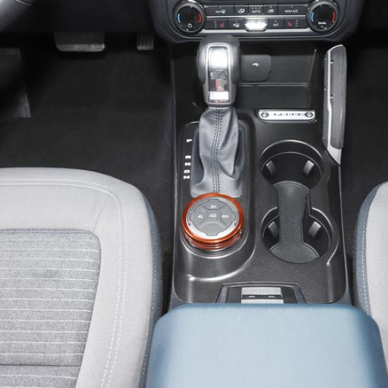 Orange 4WD Four-wheel Drive Knob Ring Cover for Ford Bronco + Aluminum Alloy