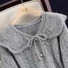 Women's V-Neck Cable Knit Pullover Sweater