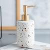 Keramik Tragbare Seifenspender Handwaschflasche Terrazzo-Muster Lotionflasche Seifenflasche Badezimmer-Seifenspender