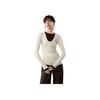 Fresh Elegant French Versatile Long Sleeve Pullover Knit Sweater Women Sweater EZ53001