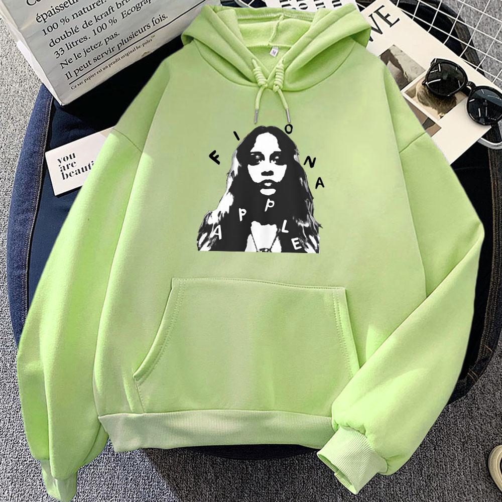 Langärmlige Grafik-Kleidung Fiona-apple Sänger Druck Hoodies Sudaderas Winter Fleece Kapuzenpullover Damen Hoodie Y2k Oberteile