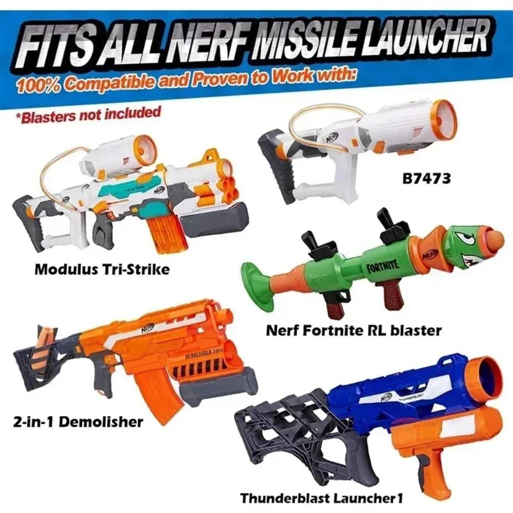HFoam Mega-Missile Refill Pack Toy Bullets Accessories Compatible For Nerf Rocket N-Strike Elite Series Missile Blaster Launcher