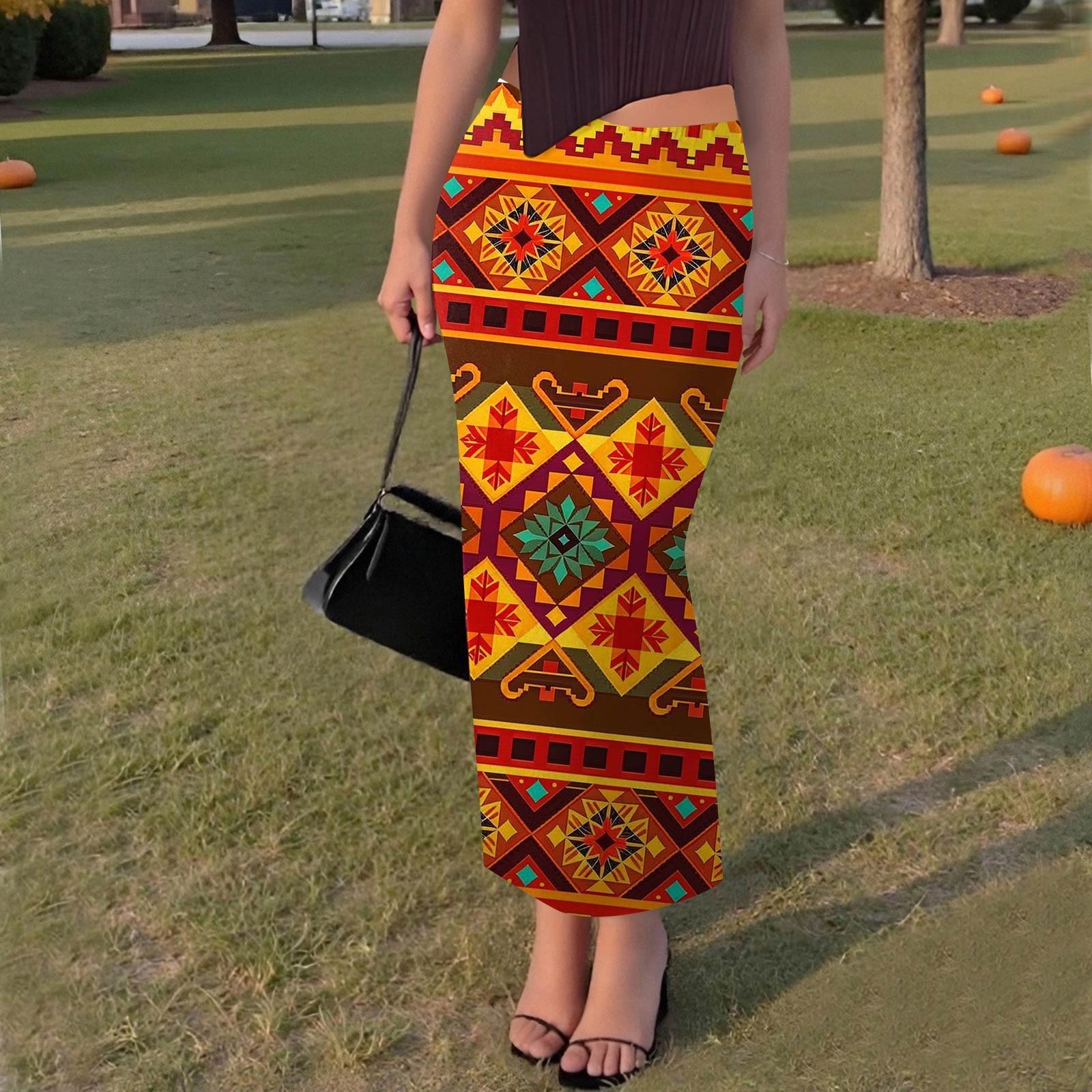 

Женская повседневная модная юбка с разрезом «рыбий хвост» с градиентным принтом, эластичная узкая юбка до середины тела XL