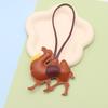 Women Leather Camel Bag Pendant Keychain Cartoon Animal Keyring Cute Ornament
