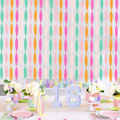 Festive Atmosphere Decorations Christmas Tree Paper Roll Colorful Crepe Paper Streamers for Party Decorations for Birthdays