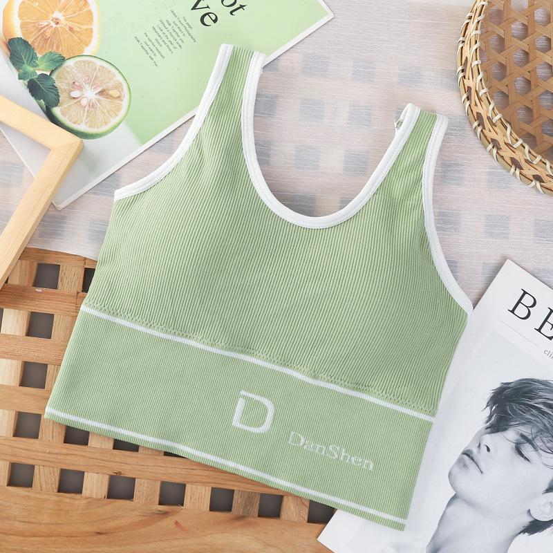 Podprsenka D-košíček s hlubokými zády ve tvaru U, bezešvá, bez kostic, sportovní na jógu