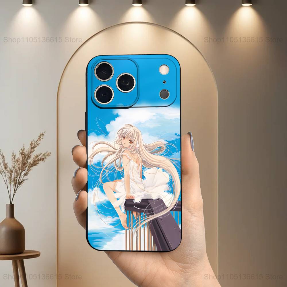 Cute C-Chobits Comics  Case For iPhone 17,16,15,14,13,12,11 Air,Plus,Pro Max,XS,X,XR,SE,Mini,8,7,Soft Silicone Black Cover