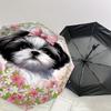 1PC Dog Flower Umbrella-8-Rib Reinforced, Automatic Open, Lightweight & Durable, Cute Fashion Accessory for Outdoor-T178