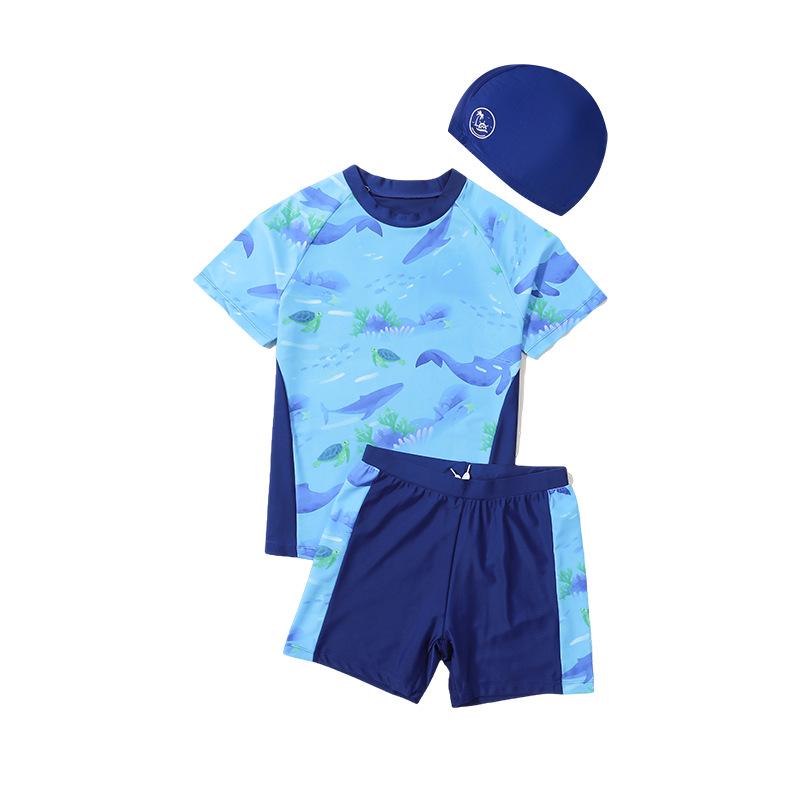 2025 Boys' Summer Swimsuit Set: Stylish Split Swimwear & Trunks for Teens and Kids