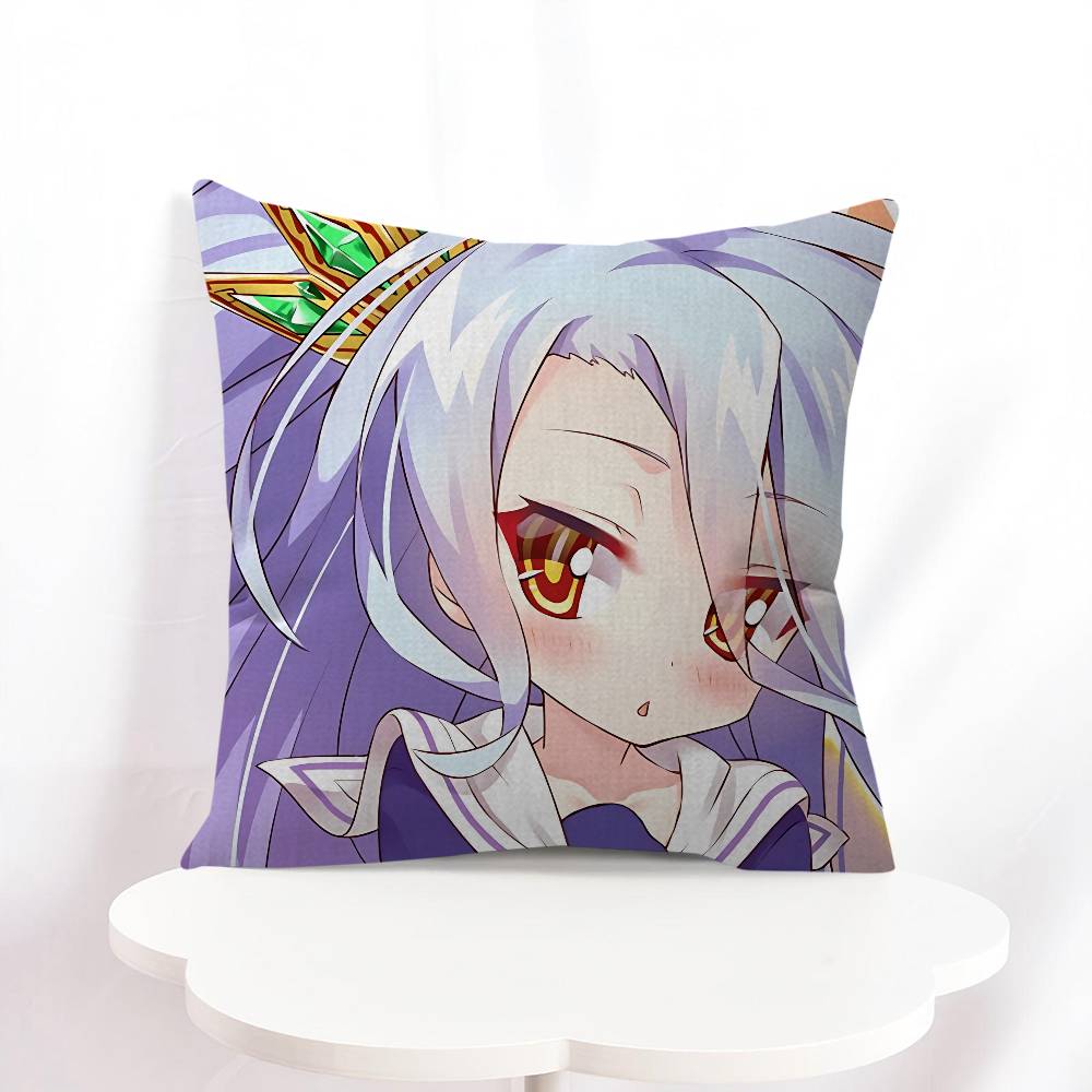 NO G-GAME NO LIFE Shiro 45*45cm Cushion Cover Pillow Cover Decor Pillowcase Home Pillowcase For Couch Pillow