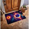 Cosmic Astrology Print Rug Saturn Universe Pattern Washable Non-Slip Floor Mat with Unique Moon Decor for Home Having Aesthetic