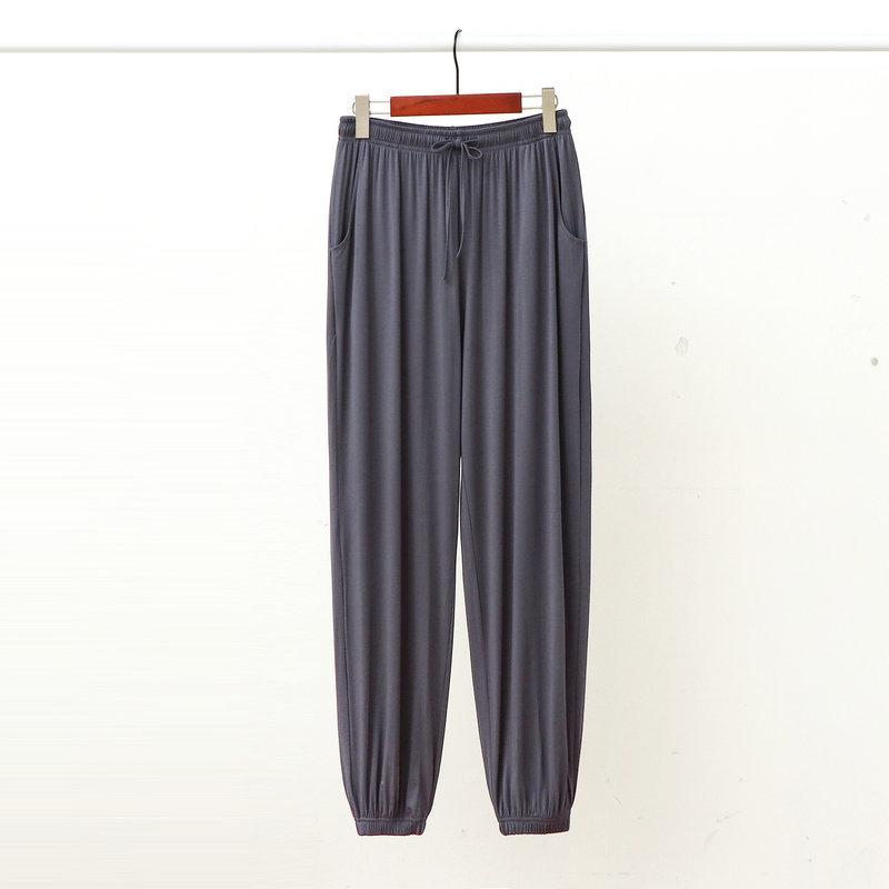 Fdfklak Pantalon de Pyjama pour Homme en Modal Lâche Décontracté Pantalon Harem Printemps Automne Pantalon d'Intérieur Tenue de Nuit Pantalon Homme 3XL