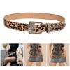 2000s Waistbelt for Women Decorative Belt for Pants Skirt Fashion Leopard Pattern Belt Popular Belt Elegant Buckle Belt