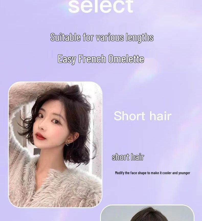 French Curling Iron: Splint Egg Roll, Negative Ion Hair Care, Safe Heat, 4-Speed Quick Styling
