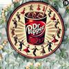 Vintage Dr Pepper Retro Metallplåtskylt 8x8 Tum Rund Väggkonst Dekor för Hem Bar Café