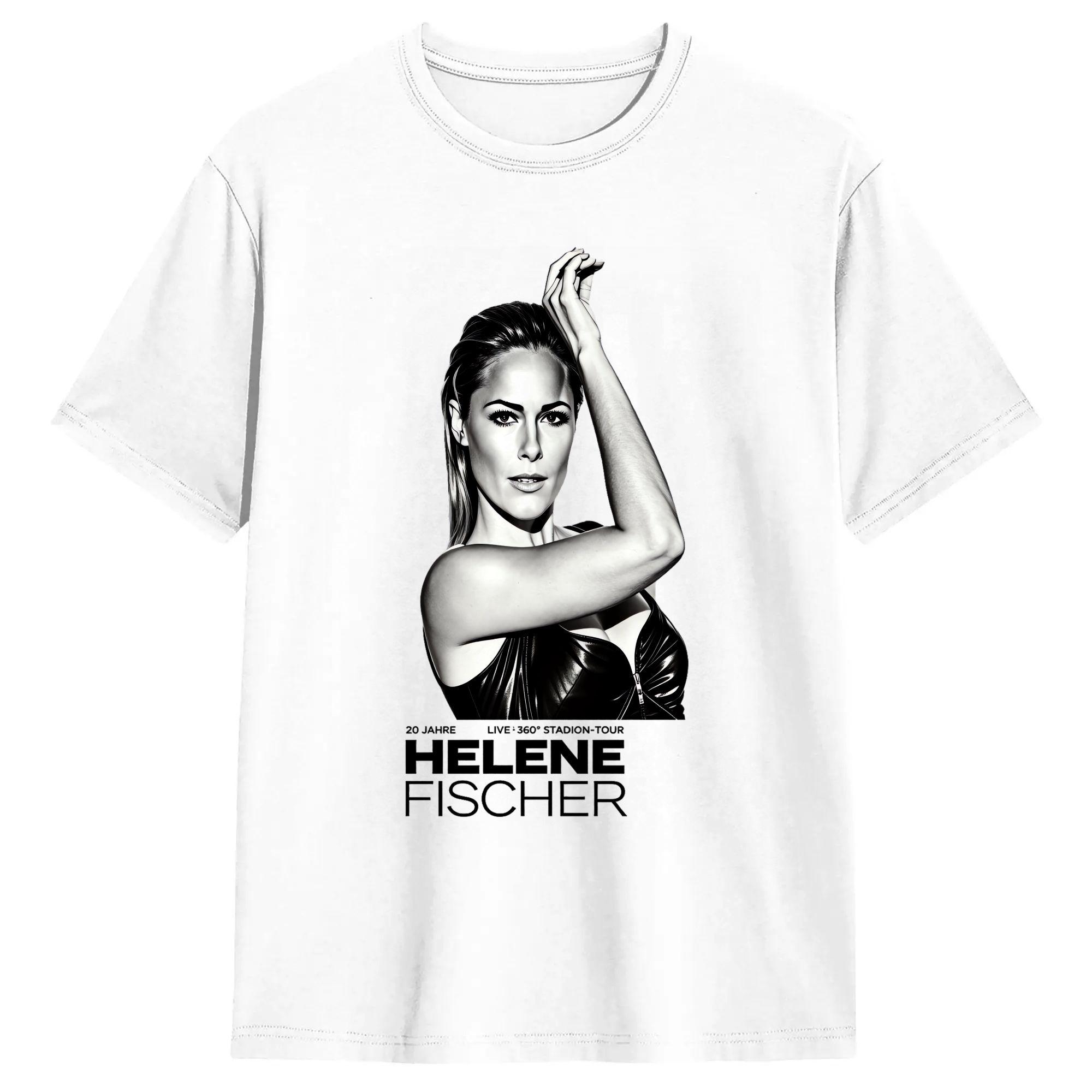 Vintage Helene Fischer 360 Tour Concert 2026 TShirt For Unisex Round Neck Cotton T Shirts Short Sleeve Tee Shirt Printed Clothes M