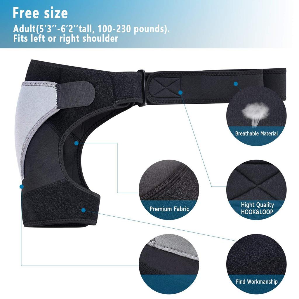 Double Shoulder Brace Stability Compression Wrap Shoulder Guard for Sports Safety