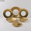 Circular Golden Ceramic Dining Plate Sushi Plate Western Style Steak Plates Dessert Bowl Fruit Dish Salad Bowl Sashimi Plates