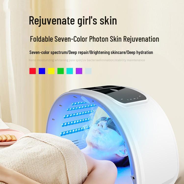 Dispozitiv de înfrumusețare cu terapie cu lumină rejuvenantă cu fotoni - Calmant, Hidratant, Design pliabil.
