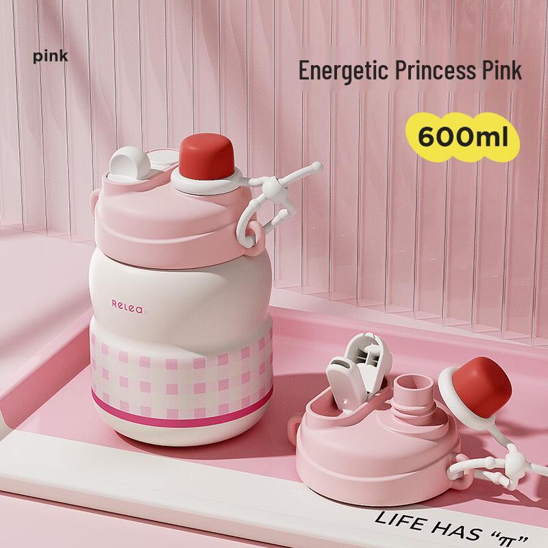 

Lifefactory 600ml Dual-Drink Stainless Steel Water Bottle for Kids