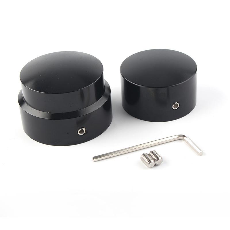 2Pcs Motorcycle Rear Axle Nut Cover Cap Sets for Harley Dyna XG XL 883 1200 Fat Boy Softail  Chrome Black