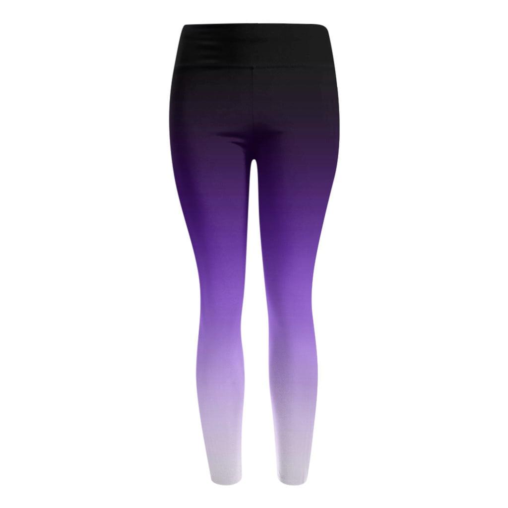 Damen Casual Fashion Outdoor Gradient Slim Elastic Yoga Pants Neun-Minuten-Hose