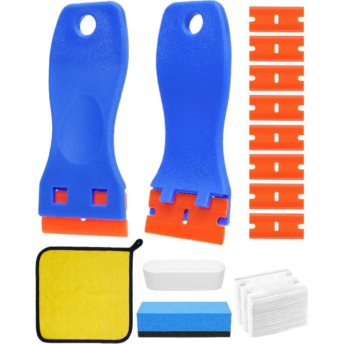 Eraser Wheel for Drill, Sticker Remover Tool for Automotive Car Sticker, Vinyl, Rv, with Plastic Scraper, Scraper Tool, Serrated&Solid Eraser Wheel -