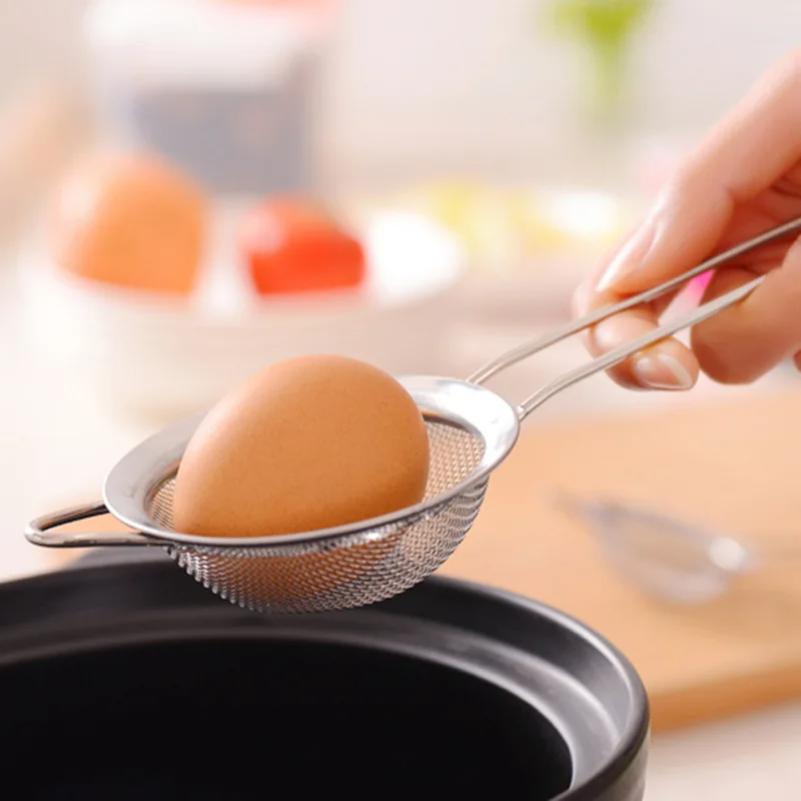 3pcs Stainless Steel Fine Mesh Strainer With Sturdy Handle And Hook, Colander Sifter For Juice Soy Milk, Kitchen Tools