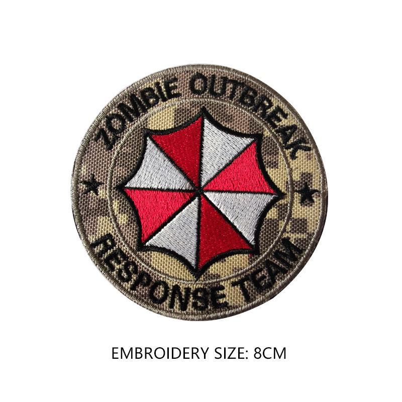 "Morale Umbrella PVC 3D Military Tactical Velcro Patch with Embroidery"