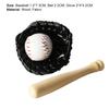 3Pcs/Set Simulation Baseball Set Exquisite Model Props Wood Miniature Baseball Glove Set for Dollhouse Scene