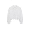 European & American Retro Crochet Knit Hollow Long Sleeve Women's Shirt