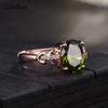 Lindon Classic Copper Alloy Zircon Ring Ladies Jewelry Wedding Promise Party Gift